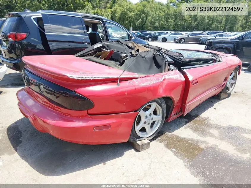 2002 Pontiac Firebird VIN: 2G2FS32K022124697 Lot: 45592319