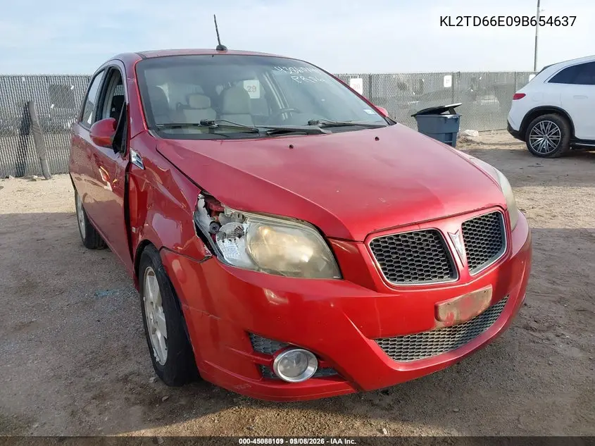 2009 Pontiac G3 VIN: KL2TD66E09B654637 Lot: 45088109