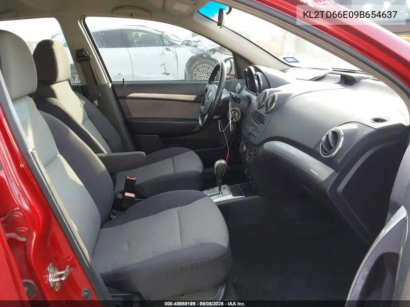2009 Pontiac G3 VIN: KL2TD66E09B654637 Lot: 45088109