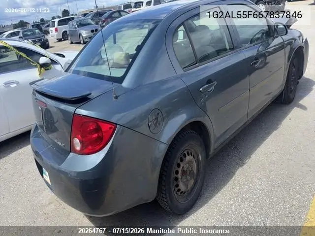 2006 Pontiac G5 Pursuit VIN: 1G2AL55F667837846 Lot: 20264767