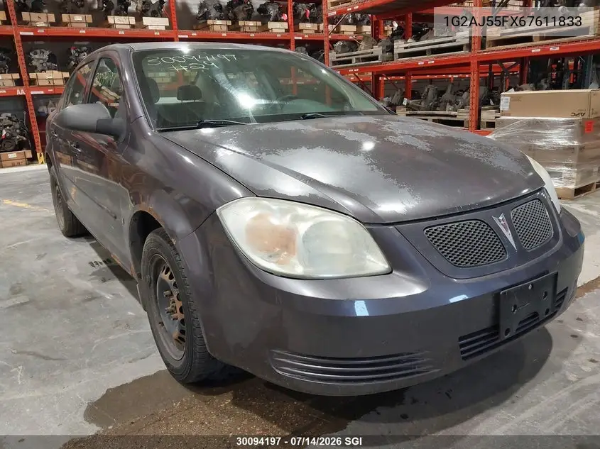 2006 Pontiac Pursuit VIN: 1G2AJ55FX67611833 Lot: 30094197