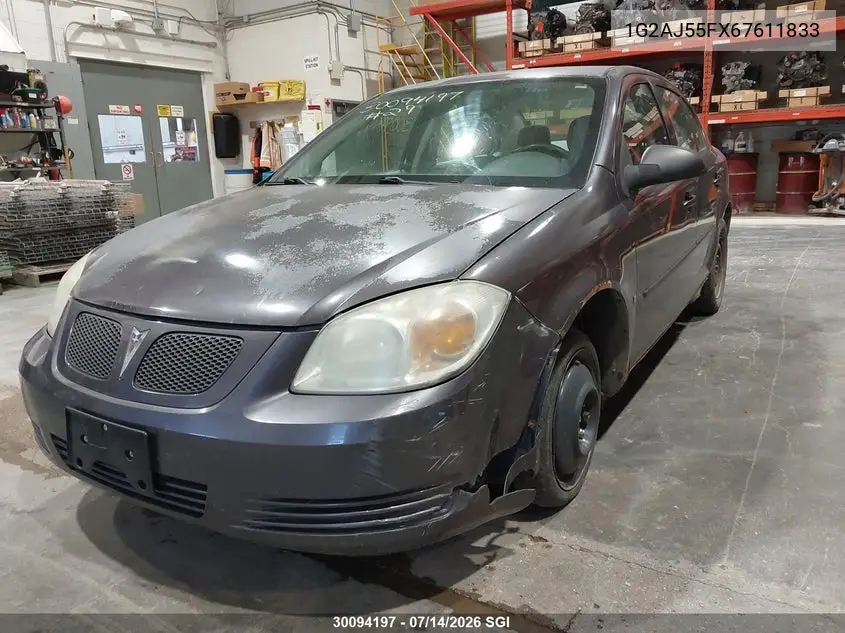 2006 Pontiac Pursuit VIN: 1G2AJ55FX67611833 Lot: 30094197