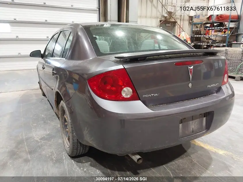 2006 Pontiac Pursuit VIN: 1G2AJ55FX67611833 Lot: 30094197