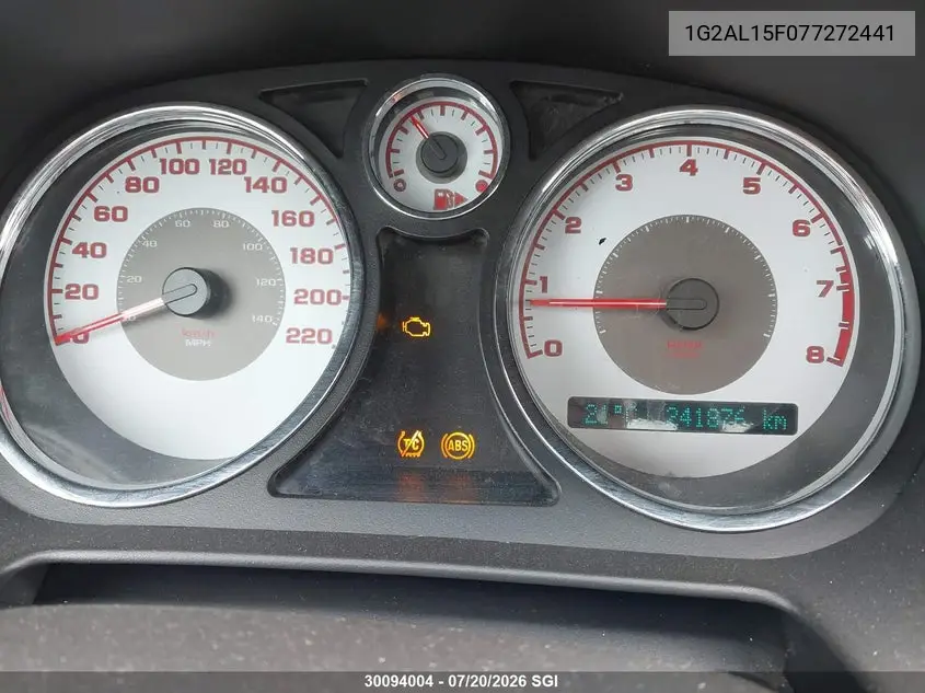 2007 Pontiac G5 VIN: 1G2AL15F077272441 Lot: 30094004