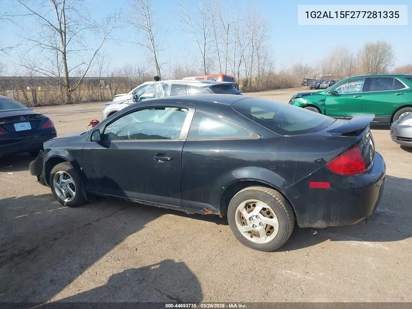 2007 Pontiac G5 VIN: 1G2AL15F277281335 Lot: 44693735