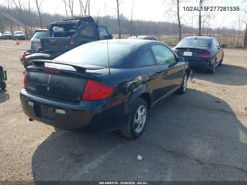 2007 Pontiac G5 VIN: 1G2AL15F277281335 Lot: 44693735