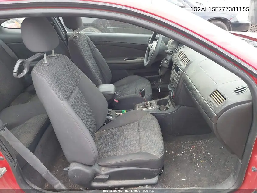 2007 Pontiac G5 VIN: 1G2AL15F777381155 Lot: 45123789