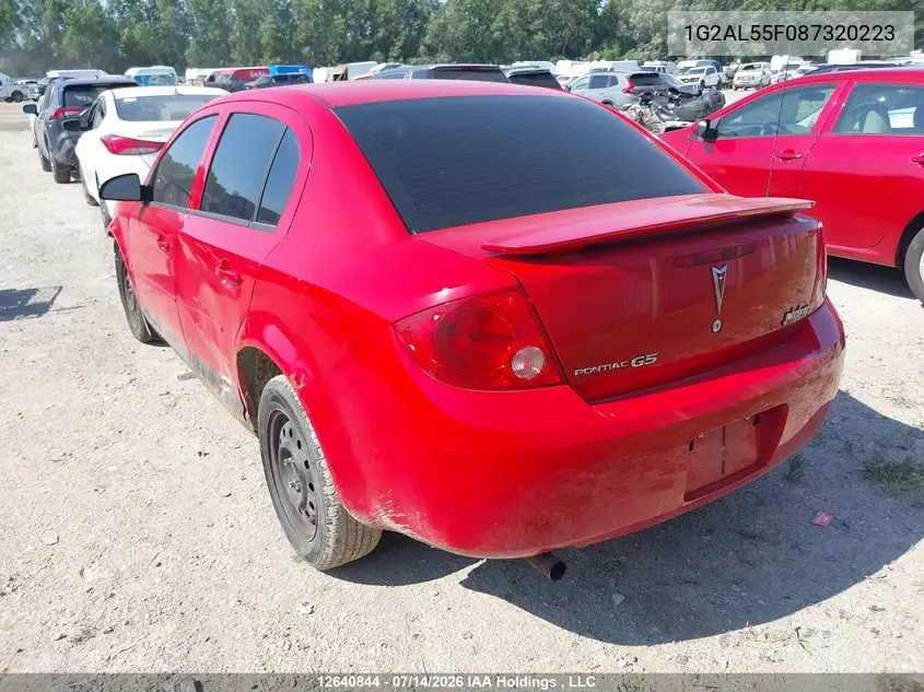 2008 Pontiac G5 VIN: 1G2AL55F087320223 Lot: 12640844