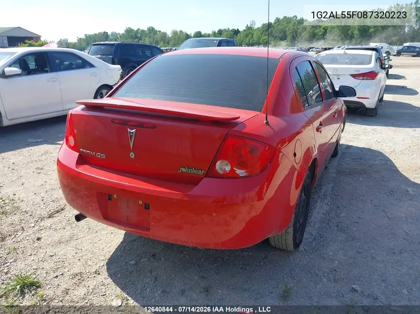 2008 Pontiac G5 VIN: 1G2AL55F087320223 Lot: 12640844