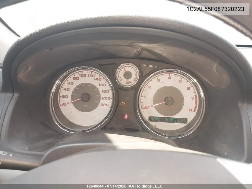 2008 Pontiac G5 VIN: 1G2AL55F087320223 Lot: 12640844