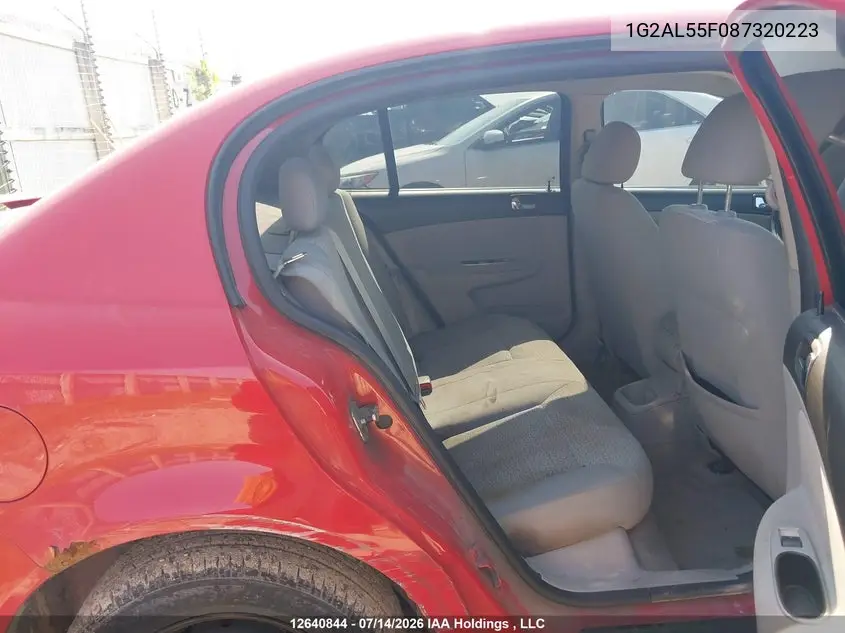 2008 Pontiac G5 VIN: 1G2AL55F087320223 Lot: 12640844