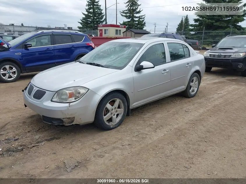 2009 Pontiac G5 Se VIN: 1G2AS58H897115959 Lot: 30091960