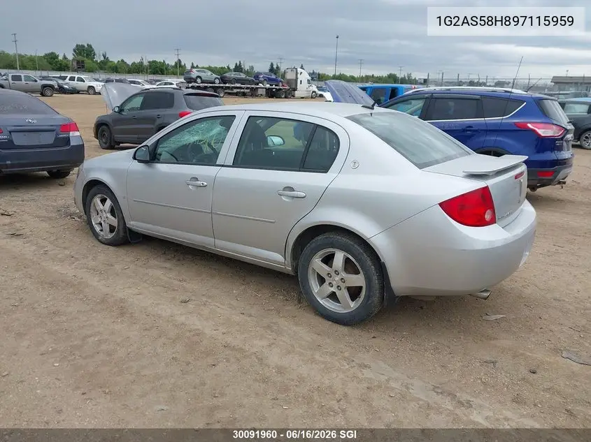 2009 Pontiac G5 Se VIN: 1G2AS58H897115959 Lot: 30091960
