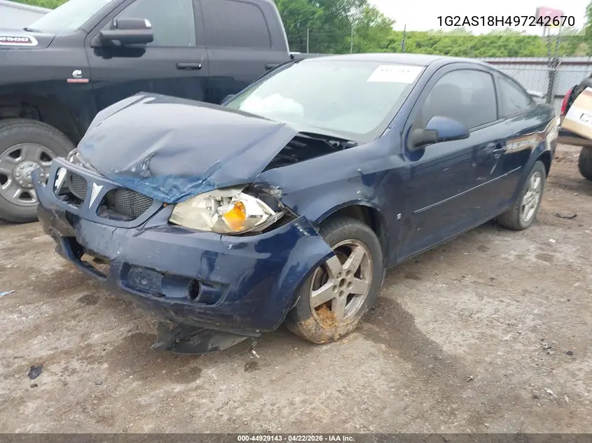 2009 Pontiac G5 VIN: 1G2AS18H497242670 Lot: 44929143