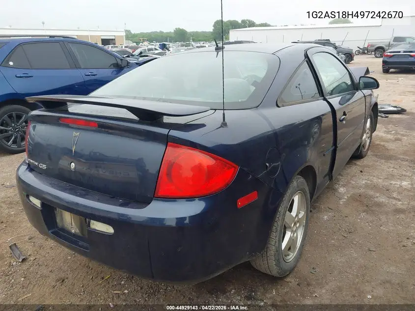 2009 Pontiac G5 VIN: 1G2AS18H497242670 Lot: 44929143