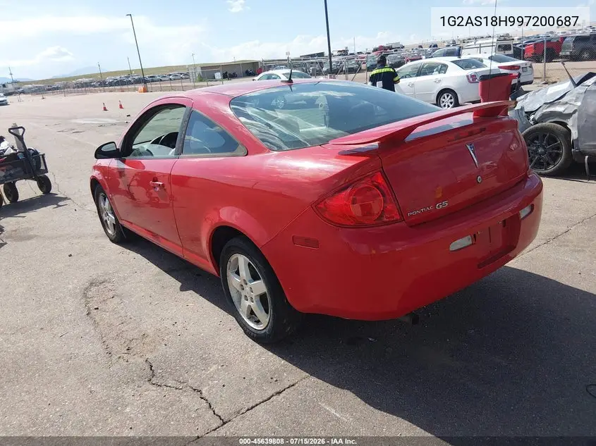 2009 Pontiac G5 VIN: 1G2AS18H997200687 Lot: 45639808
