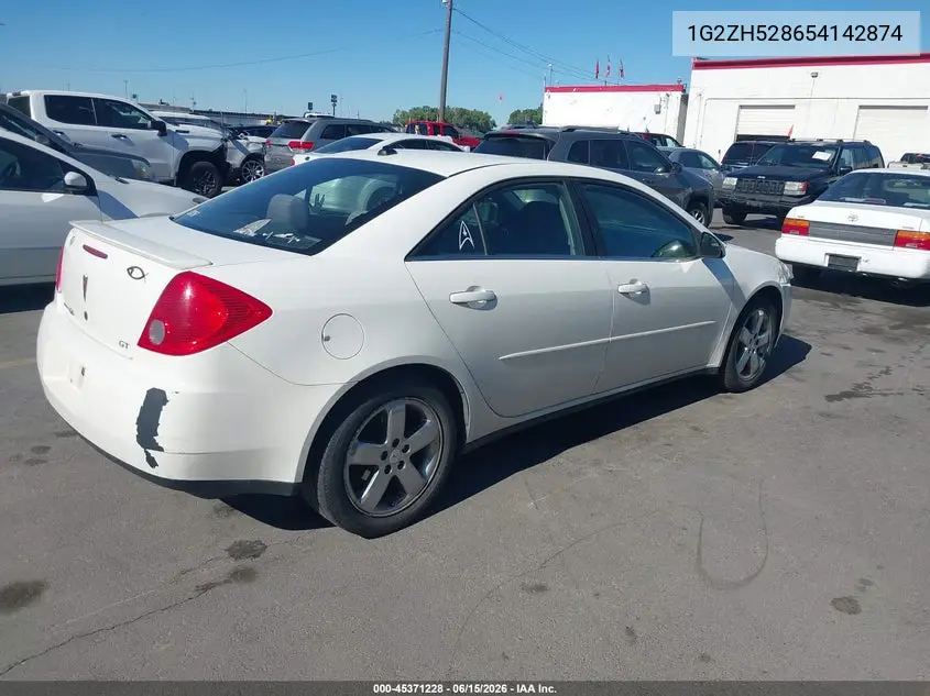 2005 Pontiac G6 Gt VIN: 1G2ZH528654142874 Lot: 45371228