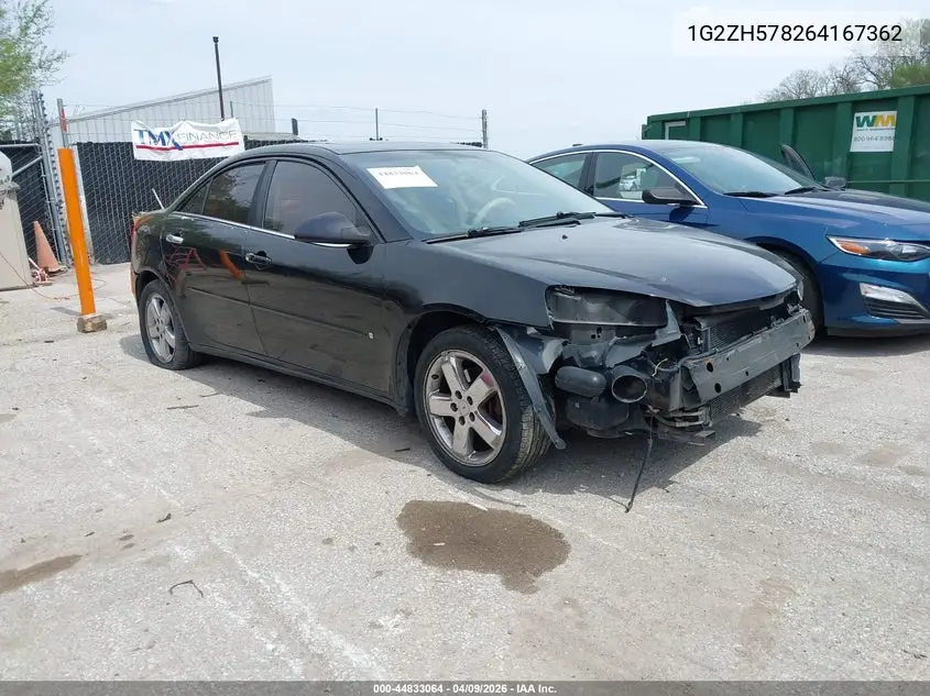 2006 Pontiac G6 Gt VIN: 1G2ZH578264167362 Lot: 44833064