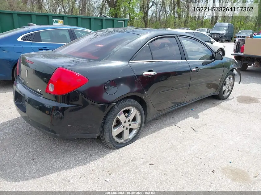 2006 Pontiac G6 Gt VIN: 1G2ZH578264167362 Lot: 44833064