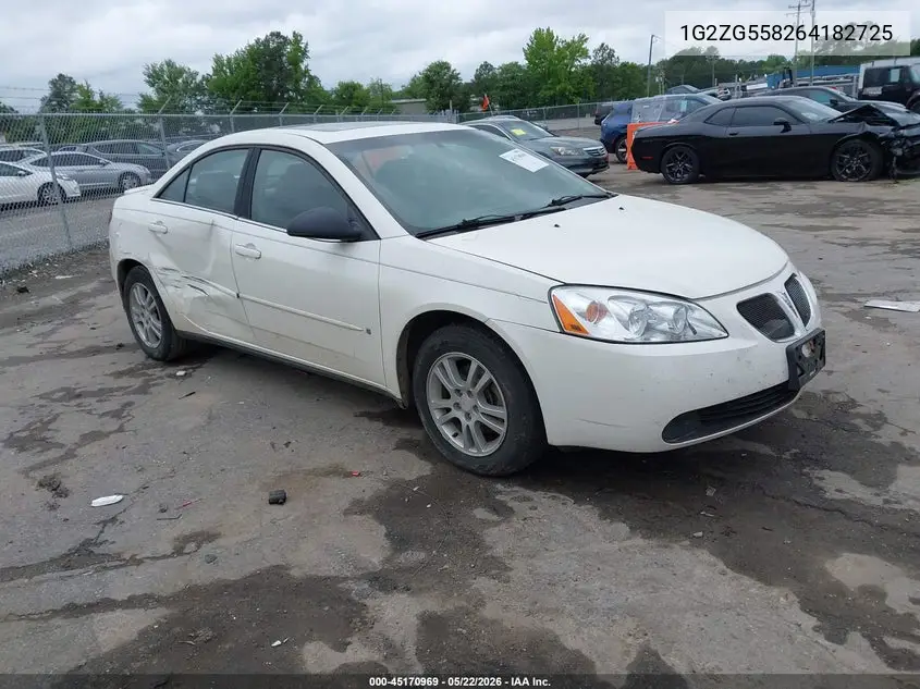 2006 Pontiac G6 VIN: 1G2ZG558264182725 Lot: 45170969