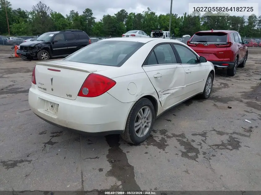 2006 Pontiac G6 VIN: 1G2ZG558264182725 Lot: 45170969