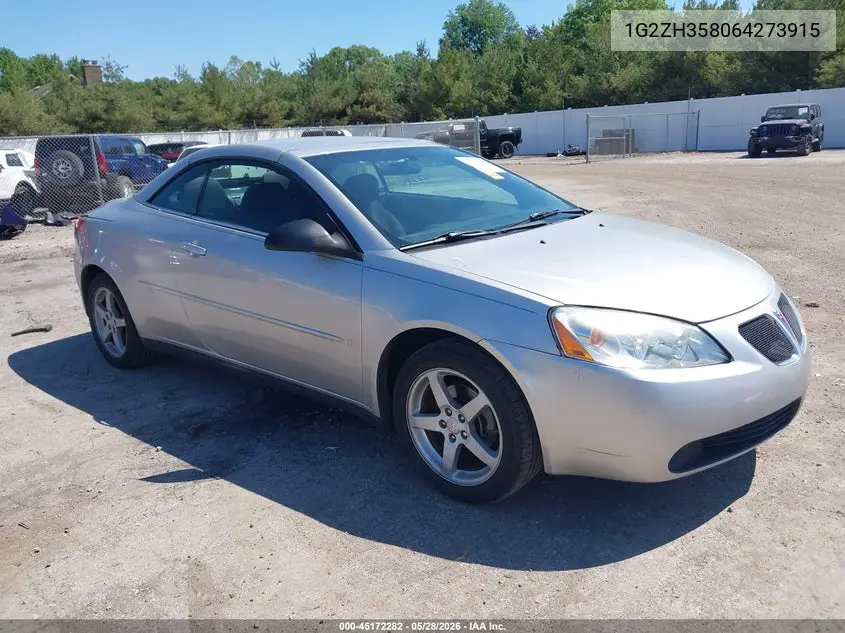 2006 Pontiac G6 Gt VIN: 1G2ZH358064273915 Lot: 45172282
