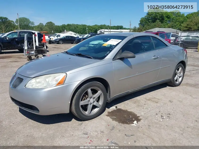 2006 Pontiac G6 Gt VIN: 1G2ZH358064273915 Lot: 45172282