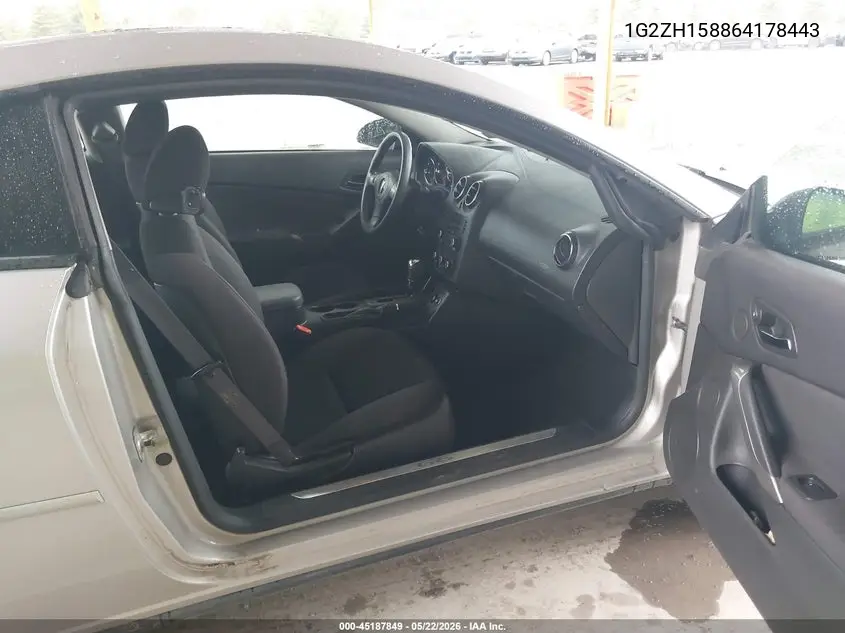 2006 Pontiac G6 Gt VIN: 1G2ZH158864178443 Lot: 45187849