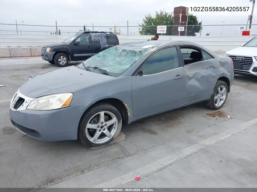 1G2ZG558364205557 2006 Pontiac G6