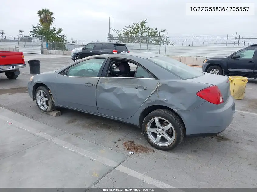 1G2ZG558364205557 2006 Pontiac G6