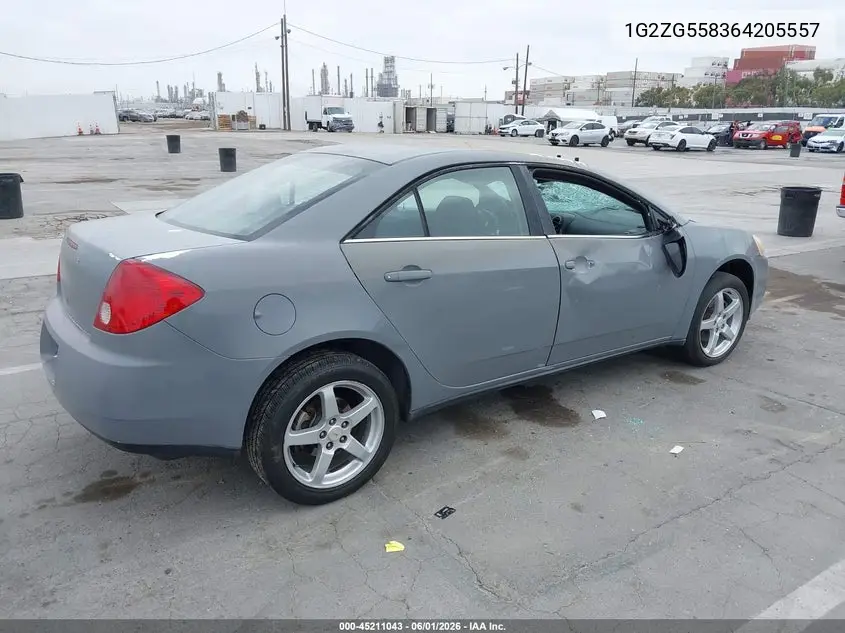 1G2ZG558364205557 2006 Pontiac G6