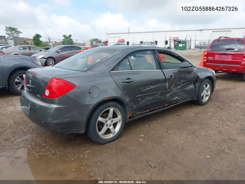 2006 Pontiac G6 VIN: 1G2ZG558864267326 Lot: 45308114