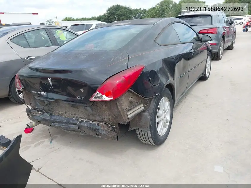 2006 Pontiac G6 Gt VIN: 1G2ZH158864272693 Lot: 45388118