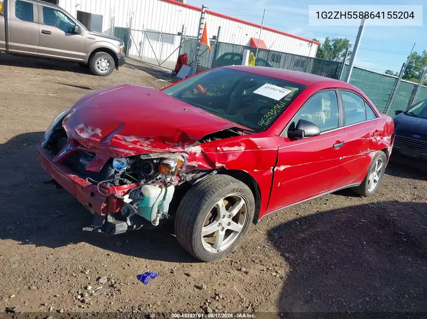 2006 Pontiac G6 Gt VIN: 1G2ZH558864155204 Lot: 45392701