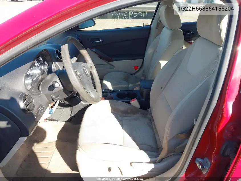 2006 Pontiac G6 Gt VIN: 1G2ZH558864155204 Lot: 45392701