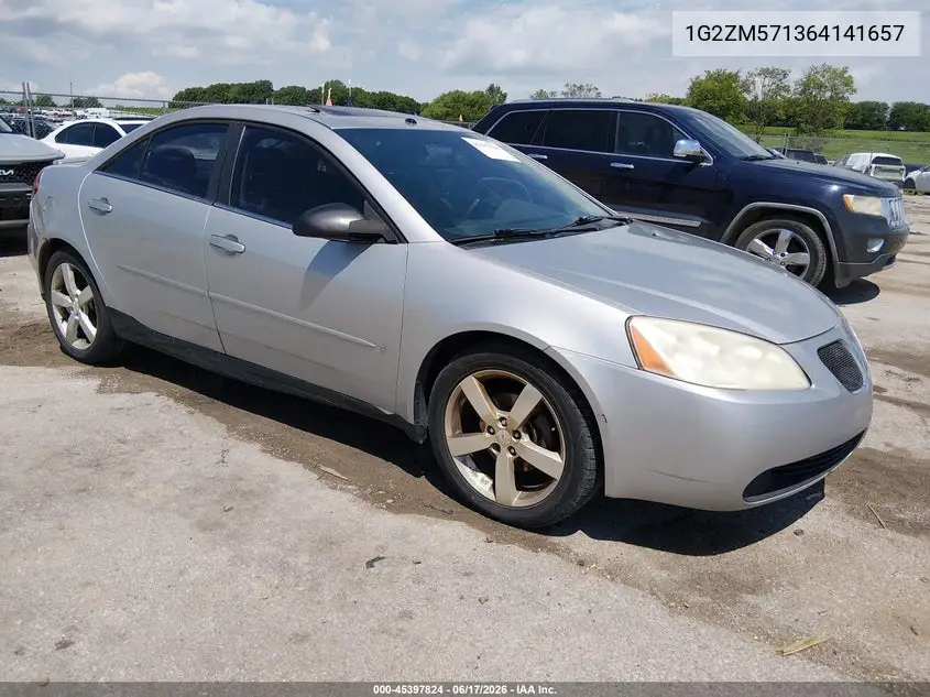 2006 Pontiac G6 Gtp VIN: 1G2ZM571364141657 Lot: 45397824