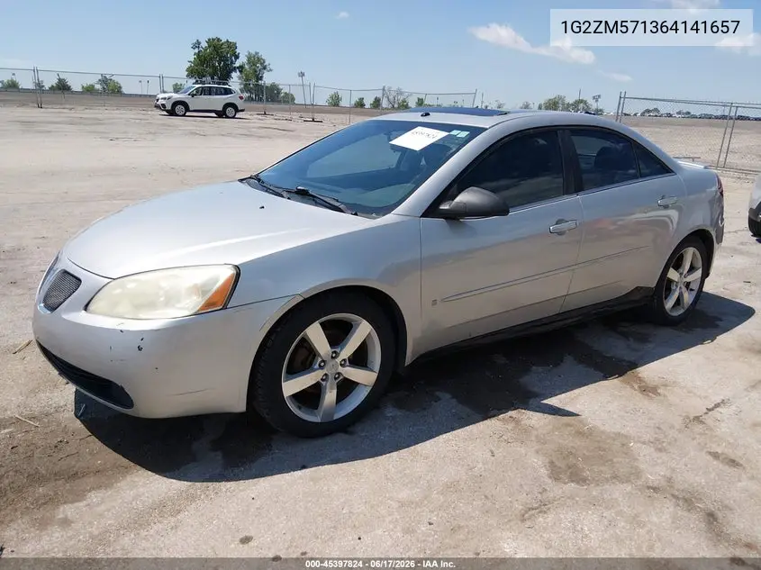 2006 Pontiac G6 Gtp VIN: 1G2ZM571364141657 Lot: 45397824