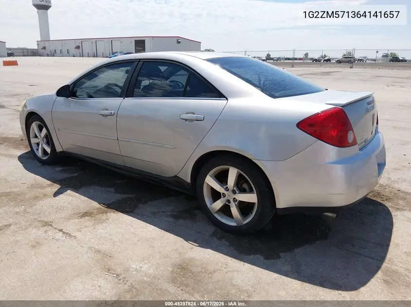 2006 Pontiac G6 Gtp VIN: 1G2ZM571364141657 Lot: 45397824