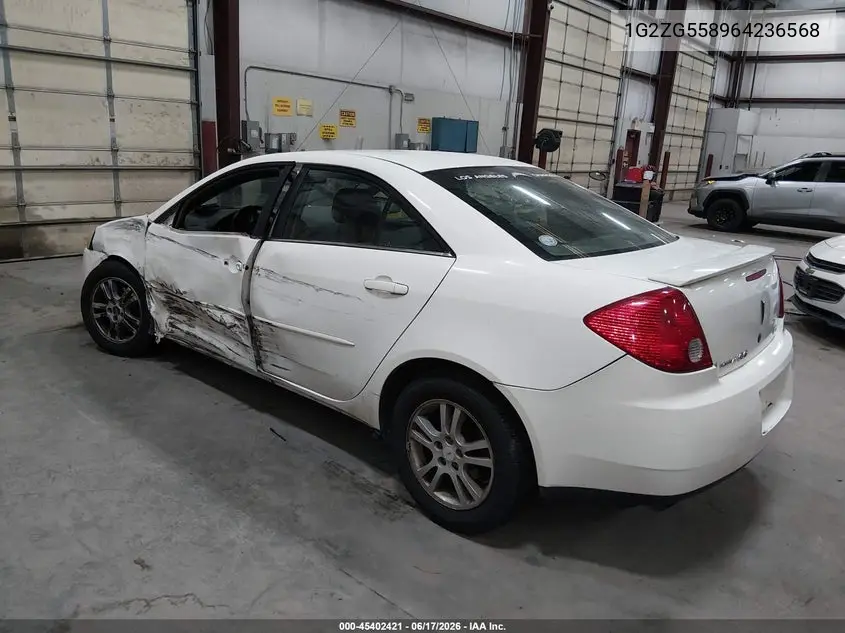 2006 Pontiac G6 VIN: 1G2ZG558964236568 Lot: 45402421