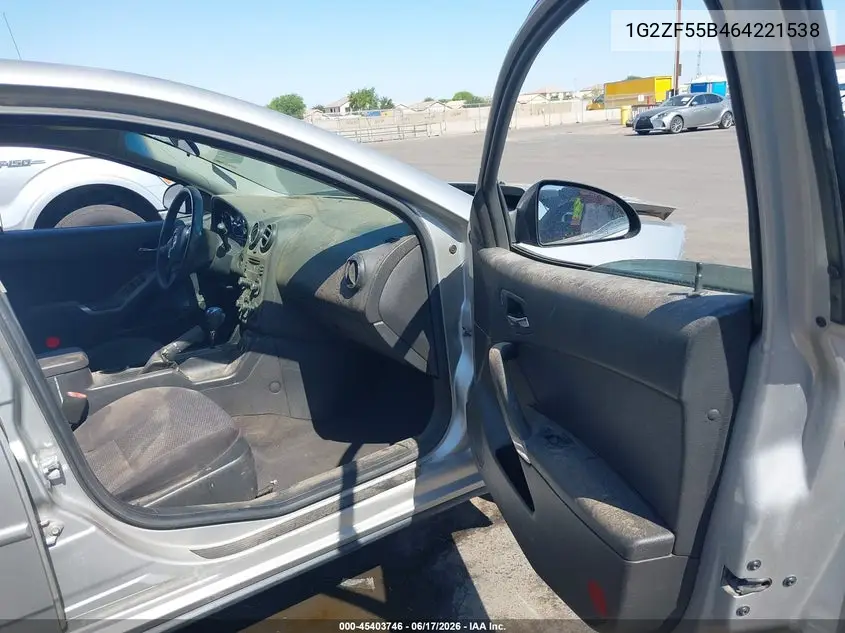 2006 Pontiac G6 VIN: 1G2ZF55B464221538 Lot: 45403746