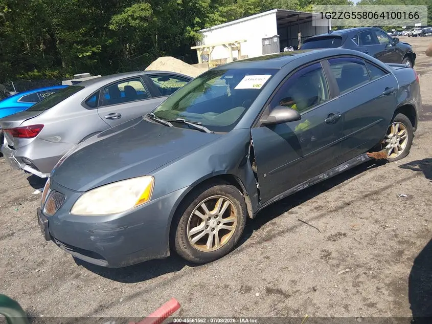 2006 Pontiac G6 VIN: 1G2ZG558064100166 Lot: 45561562