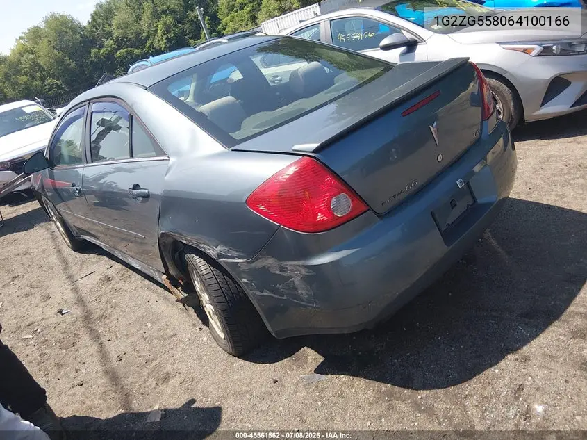 2006 Pontiac G6 VIN: 1G2ZG558064100166 Lot: 45561562
