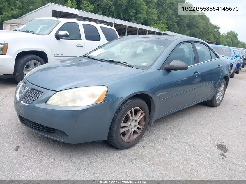 2006 Pontiac G6 VIN: 1G2ZG558564145670 Lot: 45614917