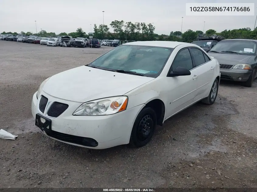 2007 Pontiac G6 VIN: 1G2ZG58N674176686 Lot: 45025852