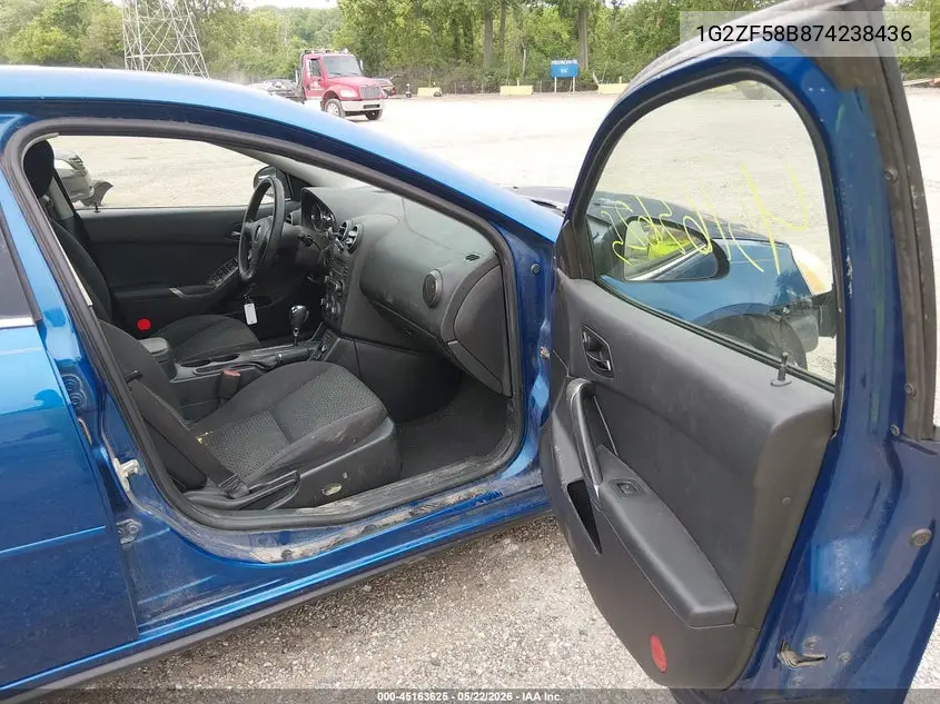 2007 Pontiac G6 Value Leader VIN: 1G2ZF58B874238436 Lot: 45163625