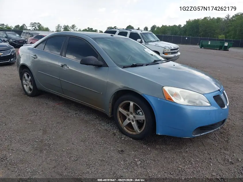 2007 Pontiac G6 VIN: 1G2ZG57N174262179 Lot: 45191647