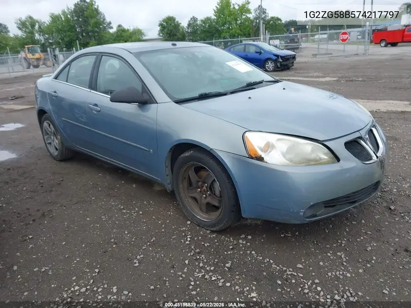 2007 Pontiac G6 VIN: 1G2ZG58B574217797 Lot: 45196839