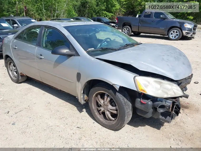 2007 Pontiac G6 VIN: 1G2ZG58BX74177085 Lot: 45244645