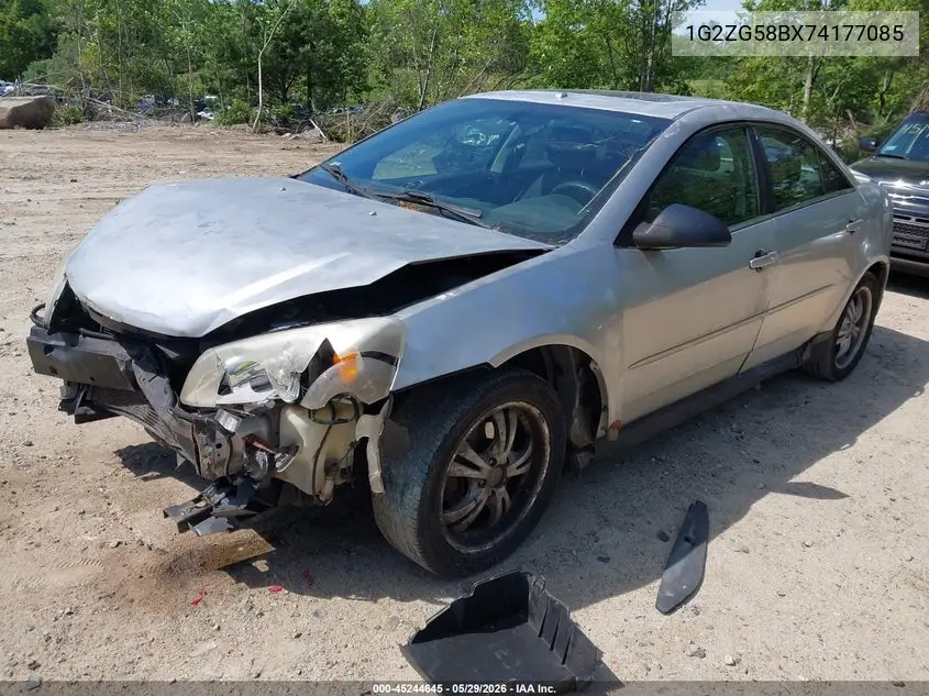 2007 Pontiac G6 VIN: 1G2ZG58BX74177085 Lot: 45244645