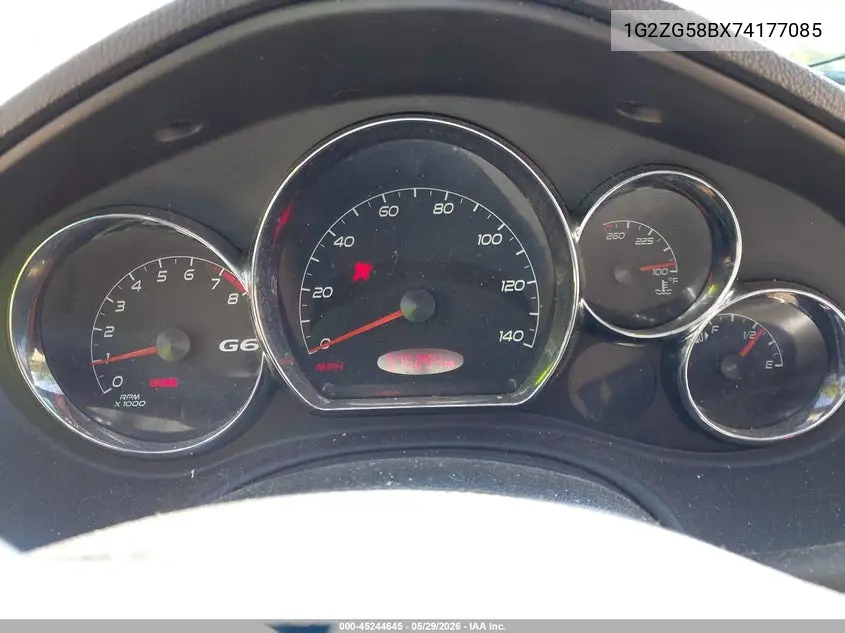 2007 Pontiac G6 VIN: 1G2ZG58BX74177085 Lot: 45244645